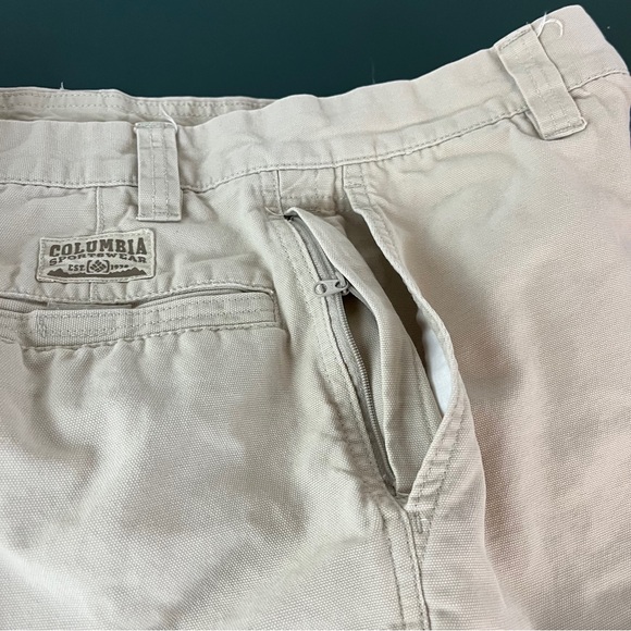 Columbia Sportswear Shorts Mens Size 32 Flat Front Pockets Khaki Cotton (467) - Picture 9 of 15
